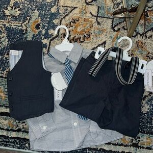 Formal set NWT. 24 months. Koala Baby. Shirt, tie, vest, pants w/ suspenders.